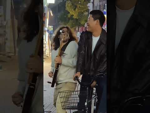 Met Korean John Travolta busking in Daegu, South Korea