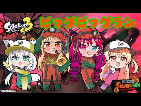 【スプラトゥーン3/サーモンラン】ビッグビッグラン🐟ホロフルパでウロコ乱獲！【不知火フレア/ホロライブ】