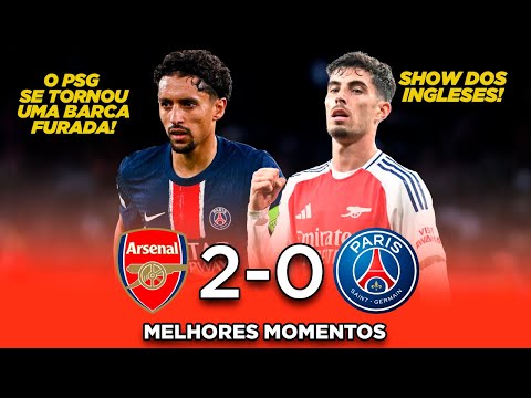 MBAPPÉ ESTÁ FAZENDO FALTA - Arsenal 2x0 PSG - Melhores Momentos 2024