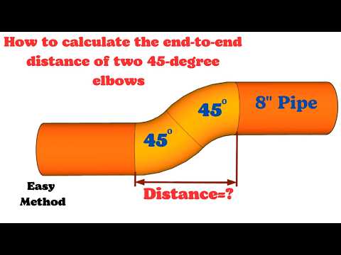 How to calculate 45-degree elbow dimensions? 45-degree elbow calculation.