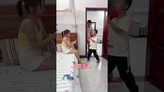 The funny moves of the dad and kids showcase the little joys of life. #Funny #Dad #Kids