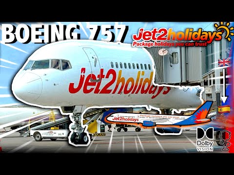 Jet2Holidays Boeing 757-200 Flight Manchester Airport - Menorca (HDR10+ Dolby Vision Trip Report)