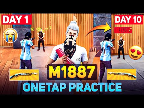 I PRACTICED M1887 ONE TAP FOR 10 DAYS 🤯 MY GAMEPLAY AFTER 10 DAYS