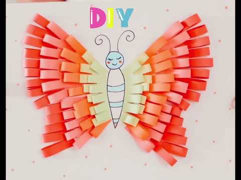 Butterflie😍 🦋|DIY kids craft #papercraft #paper #paperflower #paperart #papakipari #papercrafting