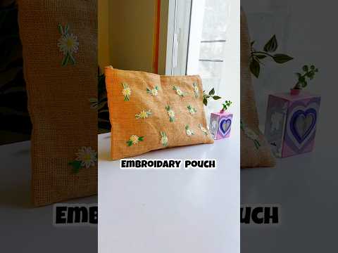 DIY Embroidery Bag floral | #diy #craft #bag #art