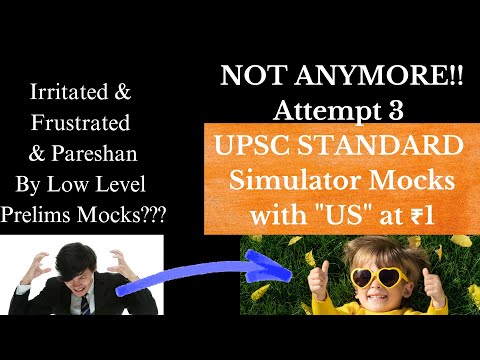 3 *UPSC Standard* Simulator All India Mocks for Prelims 2024 with UnderStand UPSC