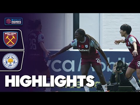 Asseyi Ends West Ham's Losing Streak | West Ham v Leicester City Highlights | Barclays WSL 2024-25