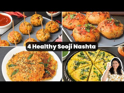 4 Healthy Sooji Nashta | सूजी का इजी और हैल्थी नाश्ता मिनटों में | MintsRecipes