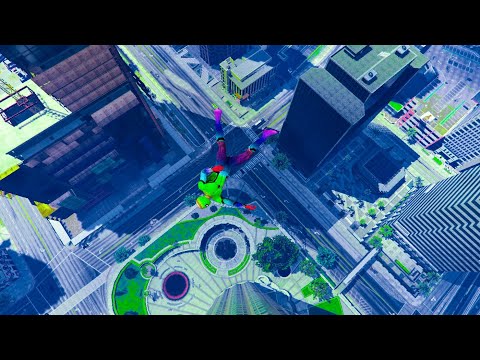 GTA 5 Spiderman Epic Jumps Compilation(GTA V Fails Funny Moments) 21