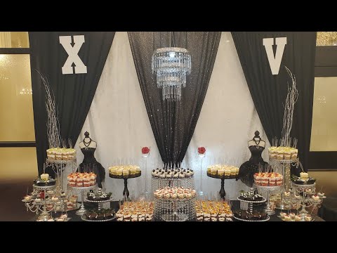 Quinceanera Theme w/Black & Silver