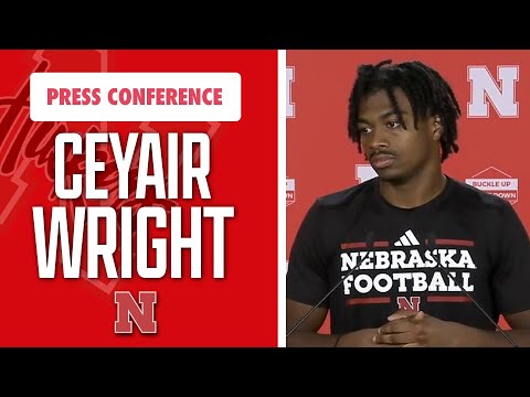 Nebraska Football DB Ceyair Wright meets with the media on Tuesday ahead of UCLA I Huskers I GBR