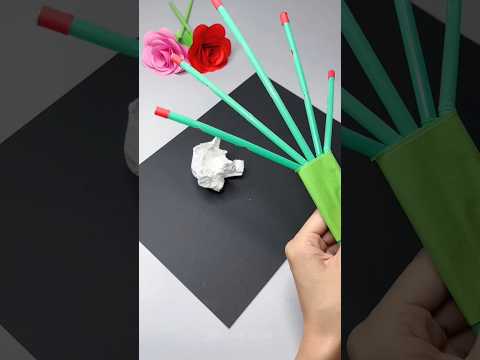 How to make robotic hand with straw se kya kya banaa sakte hain Hand making easy craft ideas #shorts