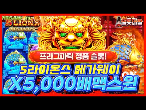 [슬롯실시간]🦁5라이온스 메가웨이❌5,000배 맥스윈!🐟프라그마틱 정품슬롯🎰