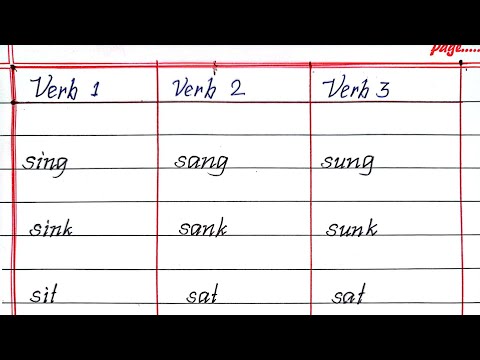 Verb 1 Verb 2 Verb 3 | Verb Forms | Present, Past, Past Participle | Irregular Verbs