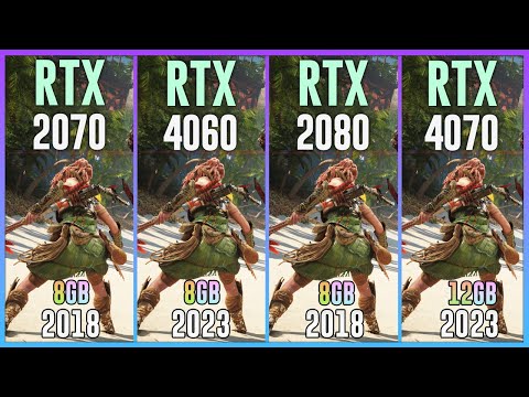 RTX 2070 vs RTX 4060 vs RTX 2080 vs RTX 4070 - Test in 20 Games