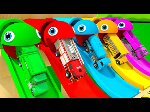 Wheels On the Bus song - Pacman and the big egg, Studying colors - Baby Nursery Rhymes & Kids Songs