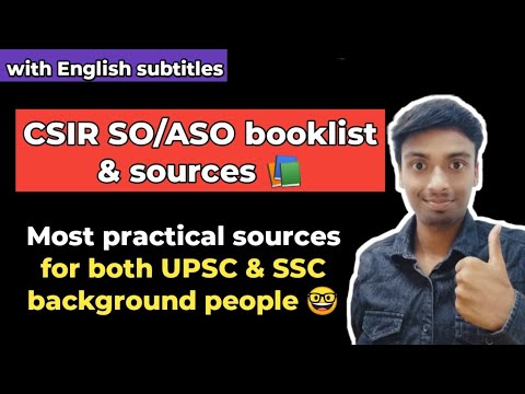 CSIR ASO SO books | Best resources for CSIR ASO preparation | CSIR ASO SO preparation strategy