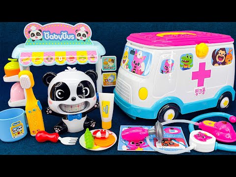 [78 minute video] BABYBUS PANDA AND MODERN AMBULANCE TOYS 🐼 ASMR Satisfying Toys Unboxing