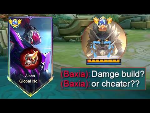 ALPHA SECRET TRICK TO 1 HIT GLOBAL BAXIA!!🔥ALPHA BEST BUILD & EMBLEM 2023