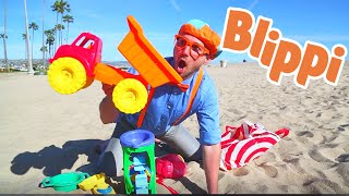 Blippi Learning Colors & Counting at The Beach | Educational Videos For Kids