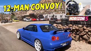 Crazy 12-man Convoy in Forza Horizon 5!