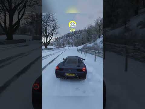 Realistic crash on snowy road  #forza #forzahorizon #forzahorizon4 #racing #fh4