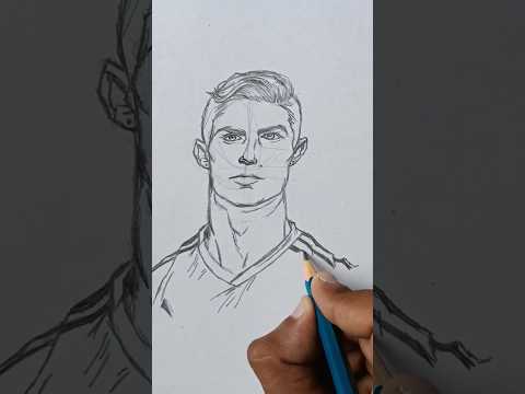 Drawing Cristiano Ronaldo - CR7 #sketch #drawing #ytshorts #ronaldo #cr7