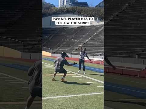 POV: PLAYER FORGETS THE NFL SCRIPT.. #nfl #funny #football