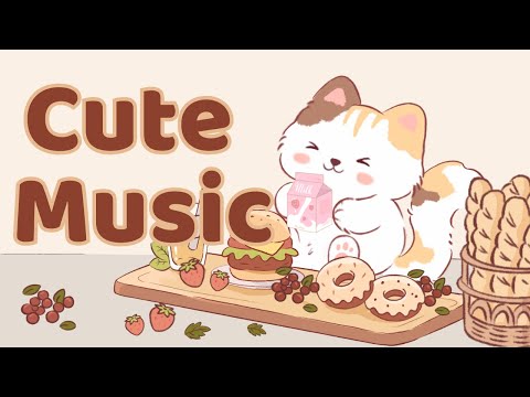 Cute Music🍓🧃 Lofi Kitty 🥖1 Hour Cafe Song 🍉Stream cafe 🍂 cute & relaxing 🍁 Make Your Day Better💖