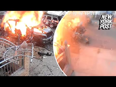 SUV loaded with chemicals explodes on quiet NYC street in massive fireball