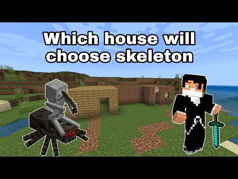 konsa house choose karega skeleton #shorts #minecraftshorts #youtubeshorts