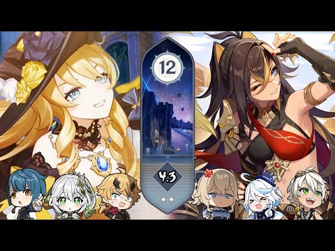 C6 Navia Burgeon & C2 Dehya Sunfire | Spiral Abyss 4.3 Floor 12 | Full Star Clear - Genshin Impact