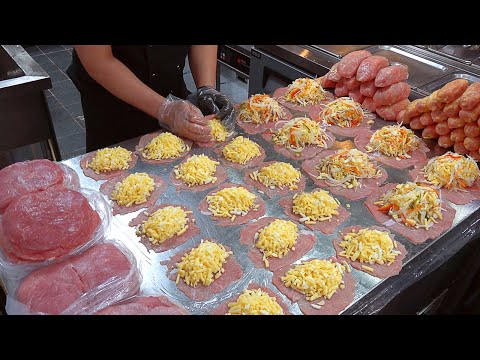 치즈돈까스 Cheese Bomb! Amazing Cheese Pork Cutlet Making by Pork Cutlet Master - Korean street food