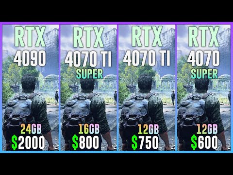 RTX 4090 vs RTX 4070 TI SUPER vs RTX 4070 TI vs RTX 4070 SUPER - Test in 20 Games