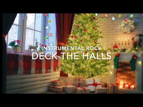 Deck the Halls Rock 🎄 Instrumental Loop Playlist ⛄ 2 Hour Christmas Music with Christmas Background