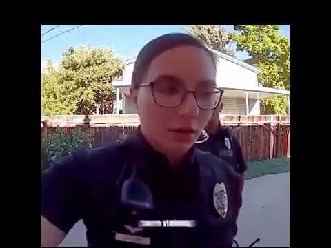 This Lady REALLY Doesn't Want These Cops at her Door.