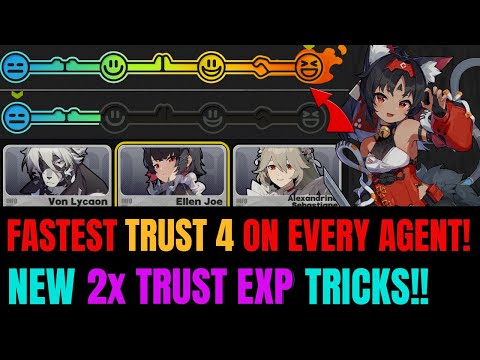 FASTEST Ways To Reach TRUST 4 On ALL CHARACTERS In Zenless Zone Zero!!