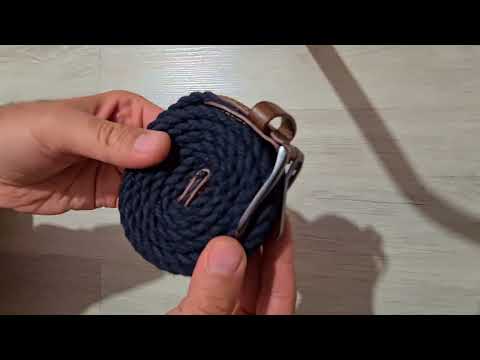 How to roll up a Belt for storage (Pin Buckle, Textile belt, Folding)