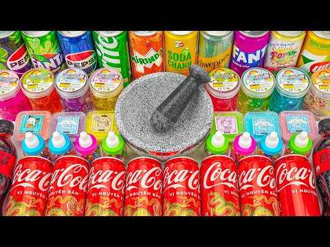 Satisfying Video How To Make Soda Slime Mixing Glitter Eyeshadow CoCa Cola Makeup Cosmetics ASMR #6