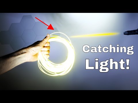 Trapping a Beam of Light In a Loop Of Fiber Optic Cable