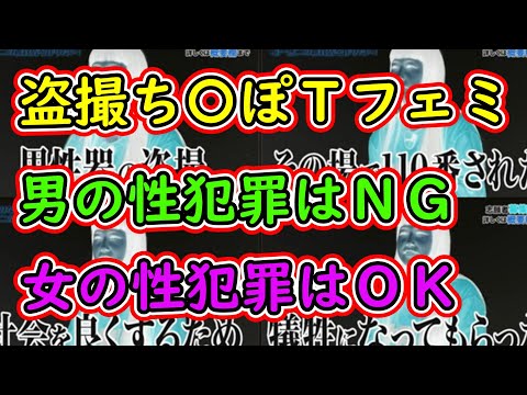 盗撮逮捕フェミニスト「男の性犯罪はNG、女の性犯罪はOK」