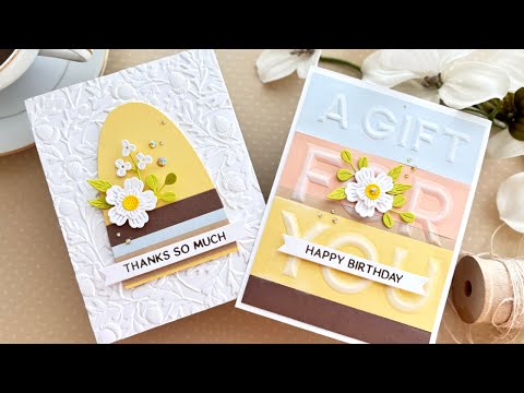 Two QUICK 5 Minute Makes | Spellbinders 3D Embossing Folders