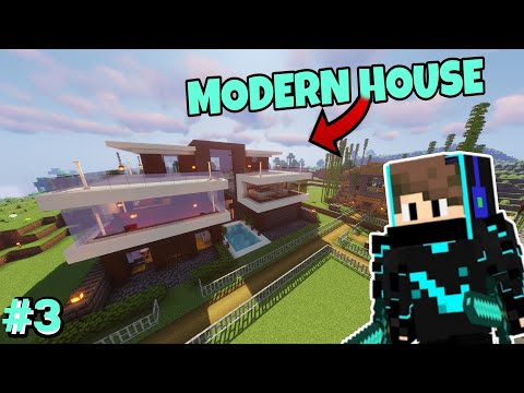 I BUILD MODERN HOUSE IN MY SURVIVAL WORLD#3 @TechnoGamerzOfficial