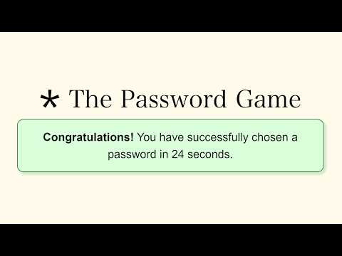 How speedrunners beat The Password Game in 24 seconds