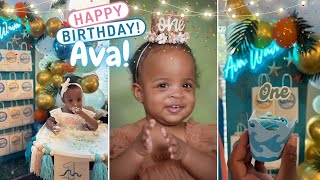 My Baby's First Birthday Party! 🎉 (DIY Wave Theme Ideas) | VLOG