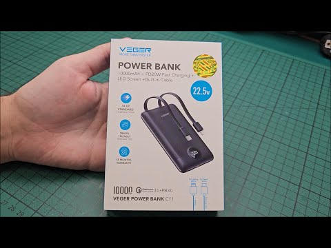 VEGER Power Bank C11 10000mAh PD20W Fast Charging - unboxing, quick test and review