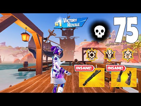 75 Elimination Solo Vs Squads "Zero Build" Gameplay Wins (Fortnite chapter 5)