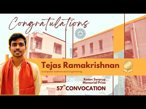 Tejas Ramakrishnan - Ratan Swarup Memorial Awardee - Class of 2024