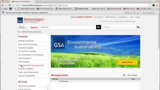 Federal Strategic Sourcing Initiative (FSSI) OS3 GSA Advantage Tutorial