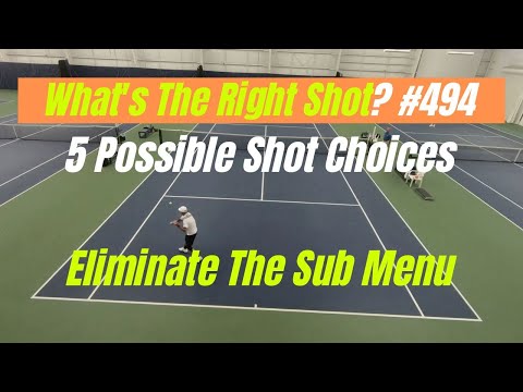 Tennis Backhand No Man's Land Shot Choices.  Too Many.  What's The Right Shot?  #49 4